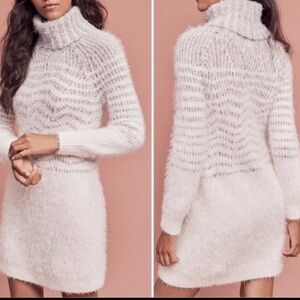 Anthropologie Sleeping On Snow Wool Alpaca Dress